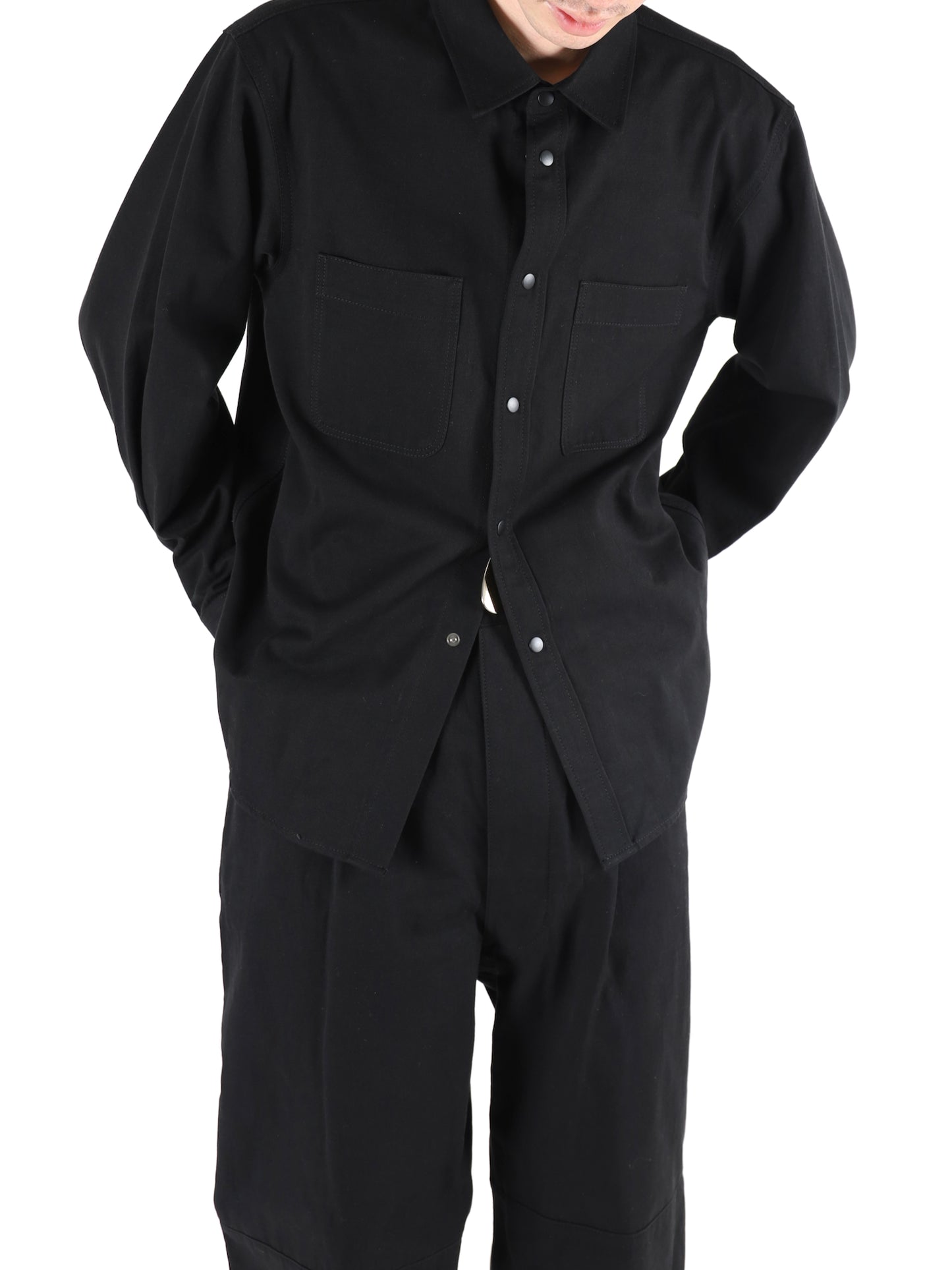HARD WASHED COTTON SHIRT JACKET