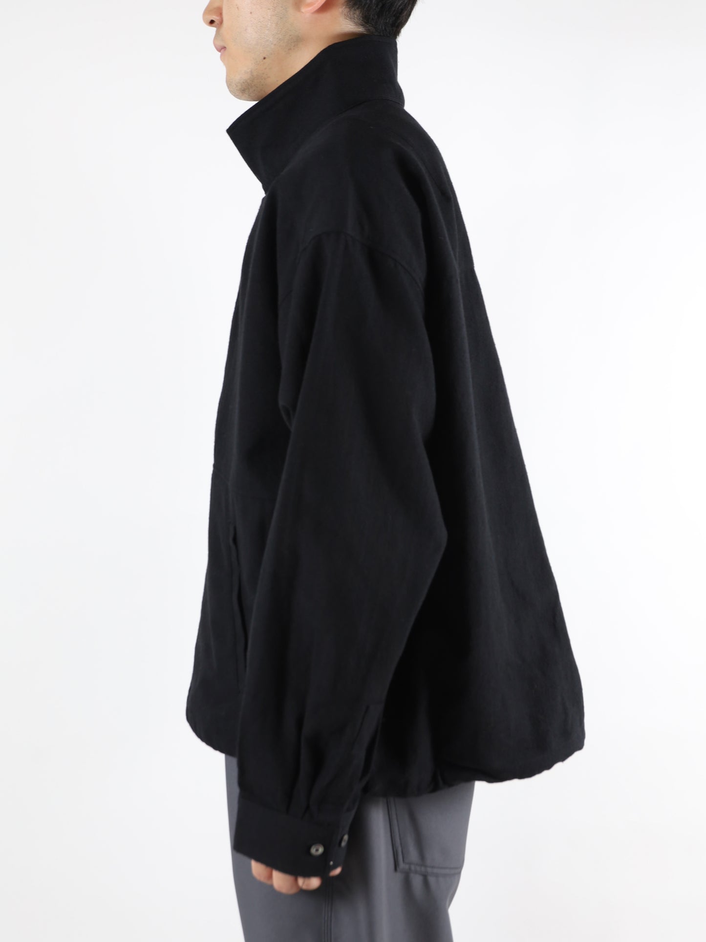 WOOL HALF ZIP PULL OVER SHIRT