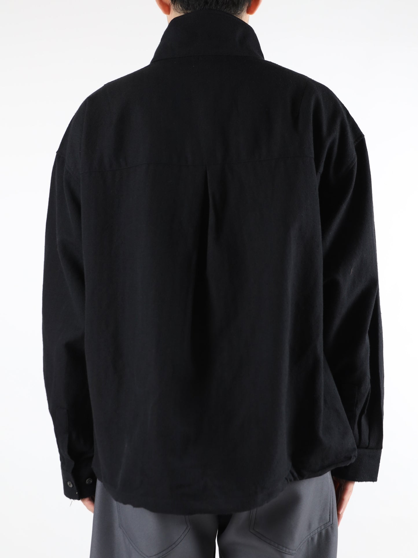 WOOL HALF ZIP PULL OVER SHIRT