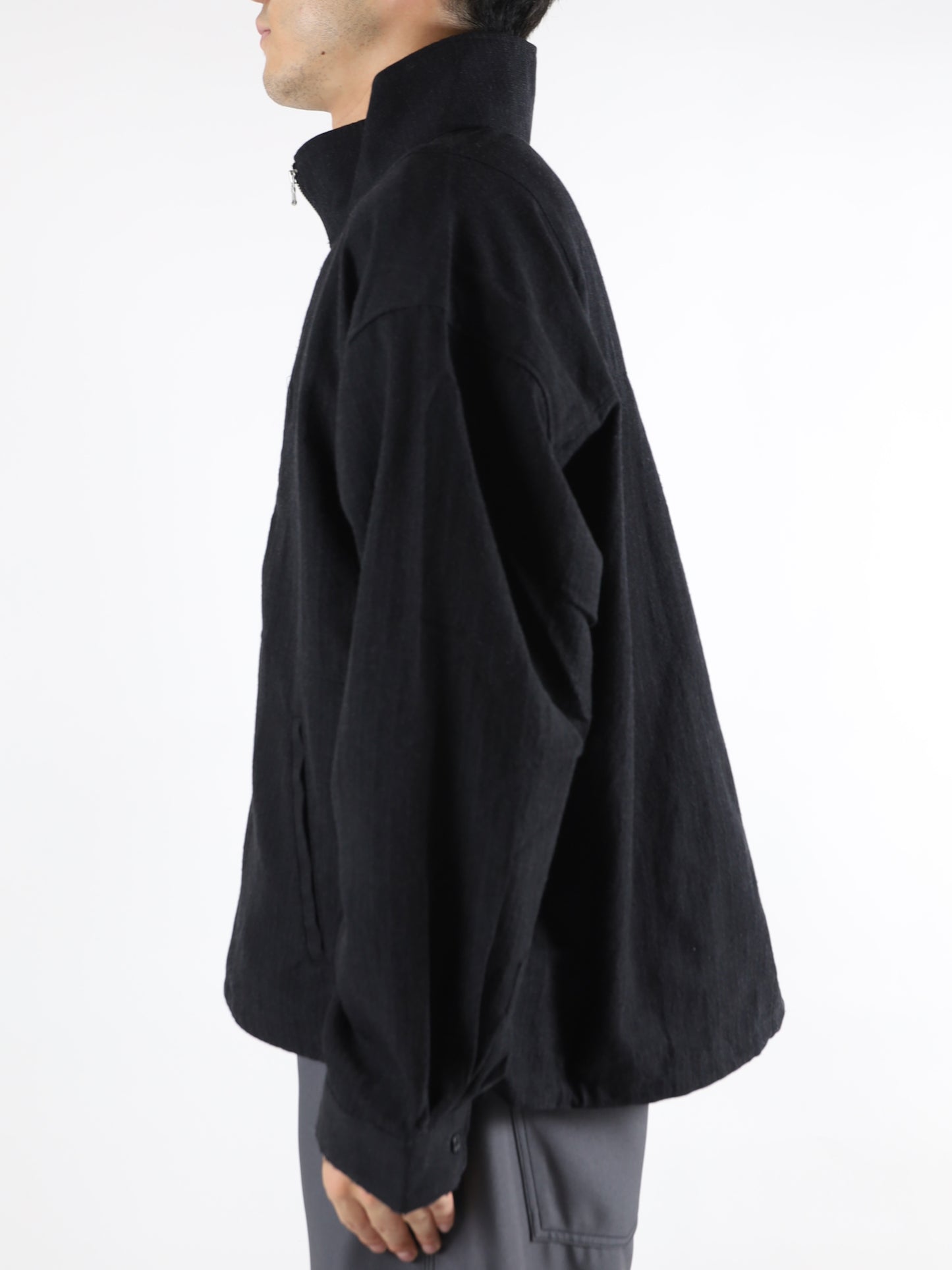 WOOL HALF ZIP PULL OVER SHIRT