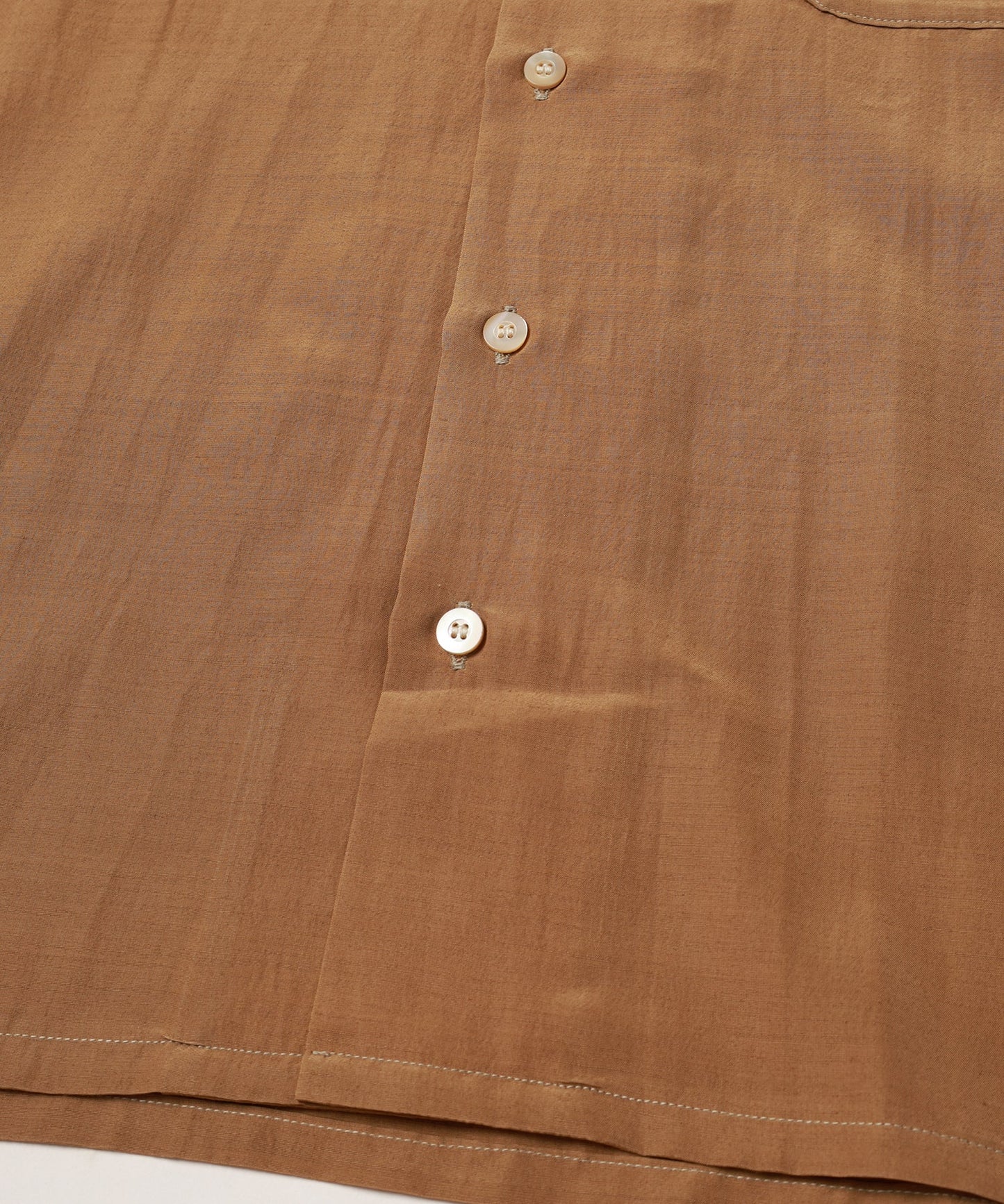 Rayon wool open collar shirt