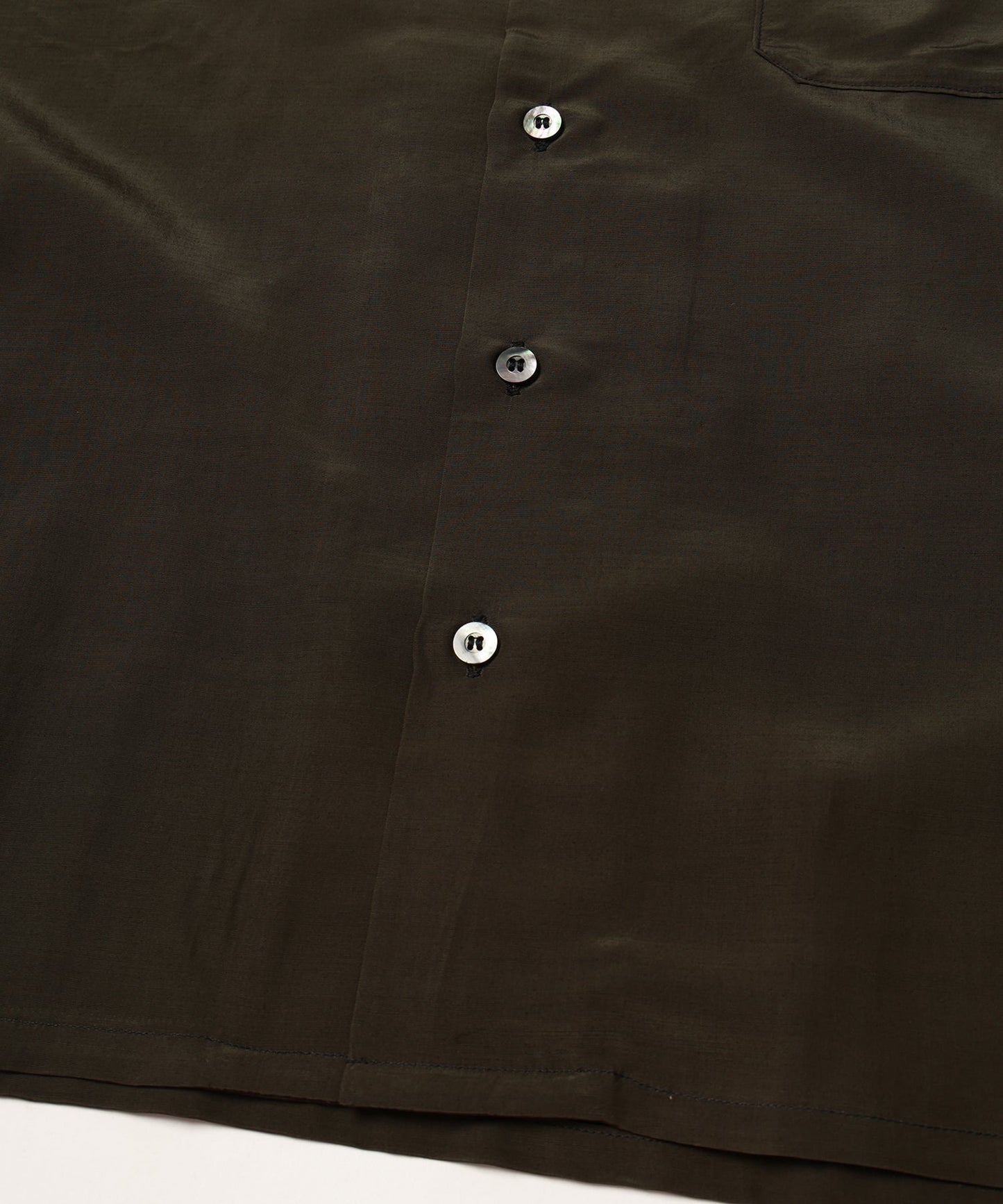 Rayon wool open collar shirt