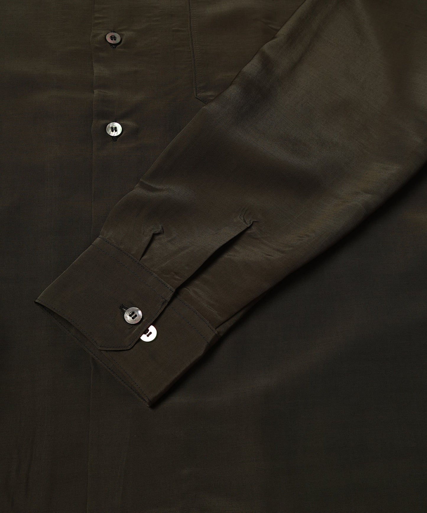Rayon wool open collar shirt
