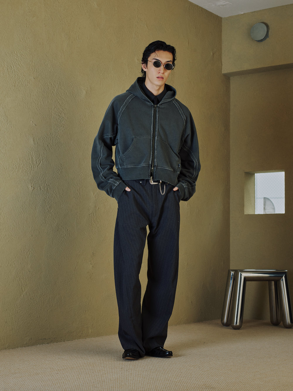 JIEDA 3D STRIPE CUTTING PANTS