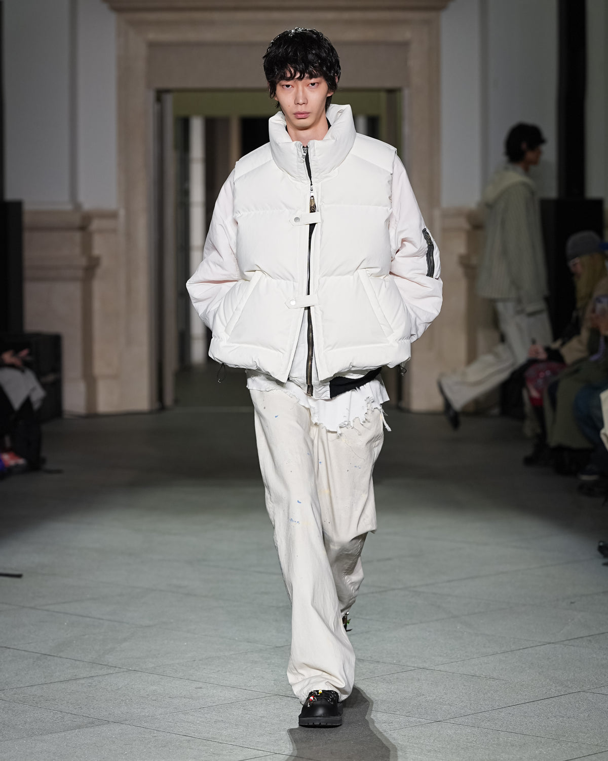 ANCELLM AGING BOMBER JACKET