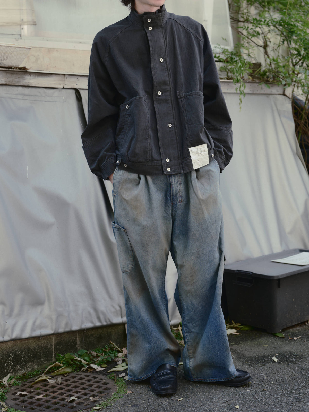 ANCELLM DENIM PAINTER PANTS