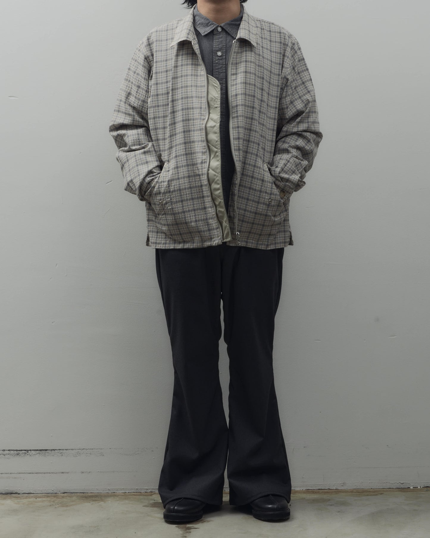 JIEDA SEERSUCKER ZIP SHIRT