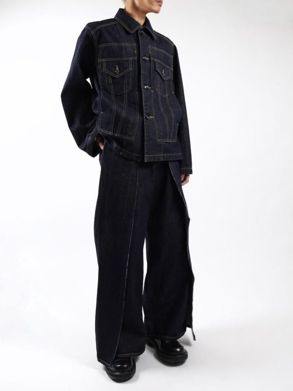 WRAP DENIM PANTS