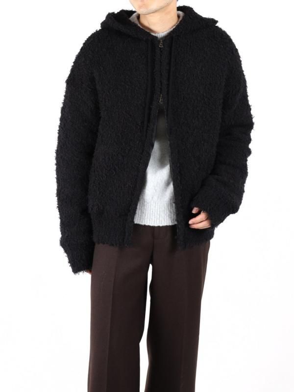 FURRY CARDIGAN ZIP-UP HOODIE