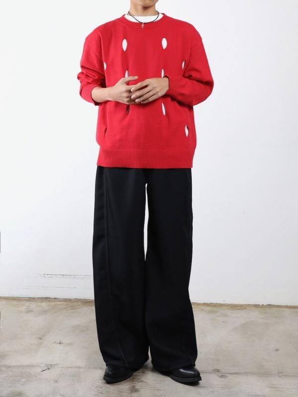 HOLE CREW KNIT