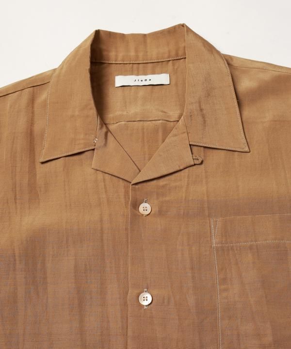 RAYON WOOL OPEN COLLAR SHIRT S/S