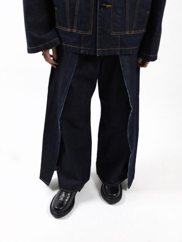WRAP DENIM PANTS