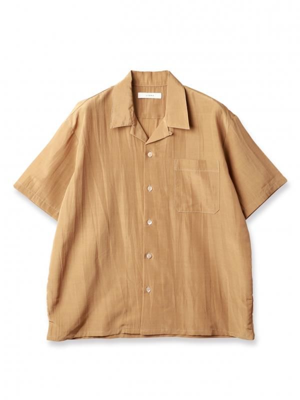 RAYON WOOL OPEN COLLAR SHIRT S/S