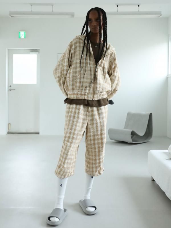 3/4 GINGHAM CHECK PANTS