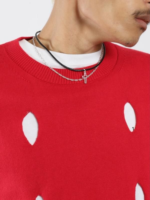 CROSS LEATHER CHOKER