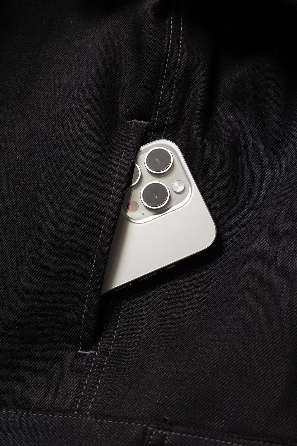 DOUBLE SEAMS RIDERS JACKET BLK RIGID