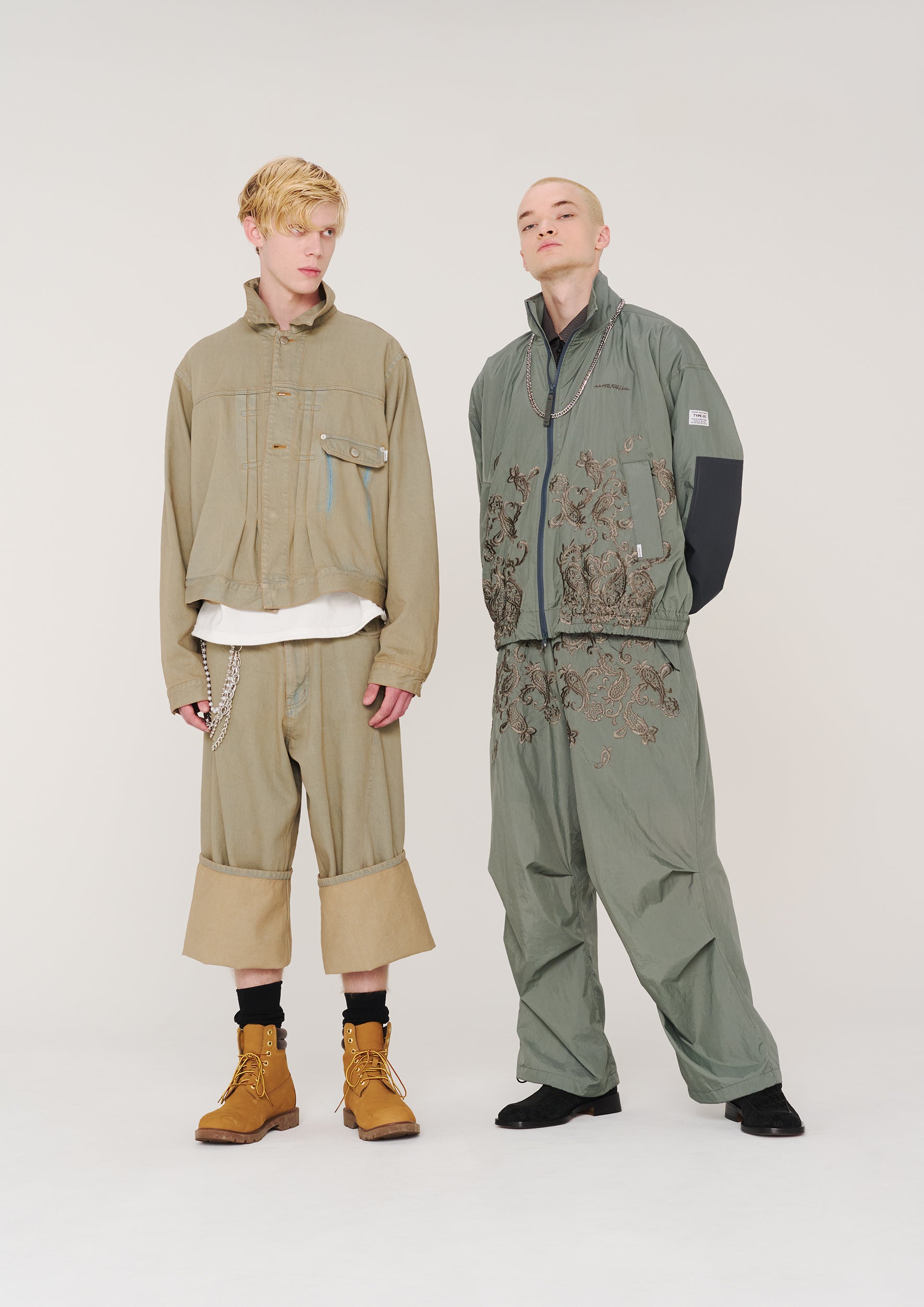 elephant TRIBAL fabrics ON THE WAY DENIM PANTS – KIKUNOBU
