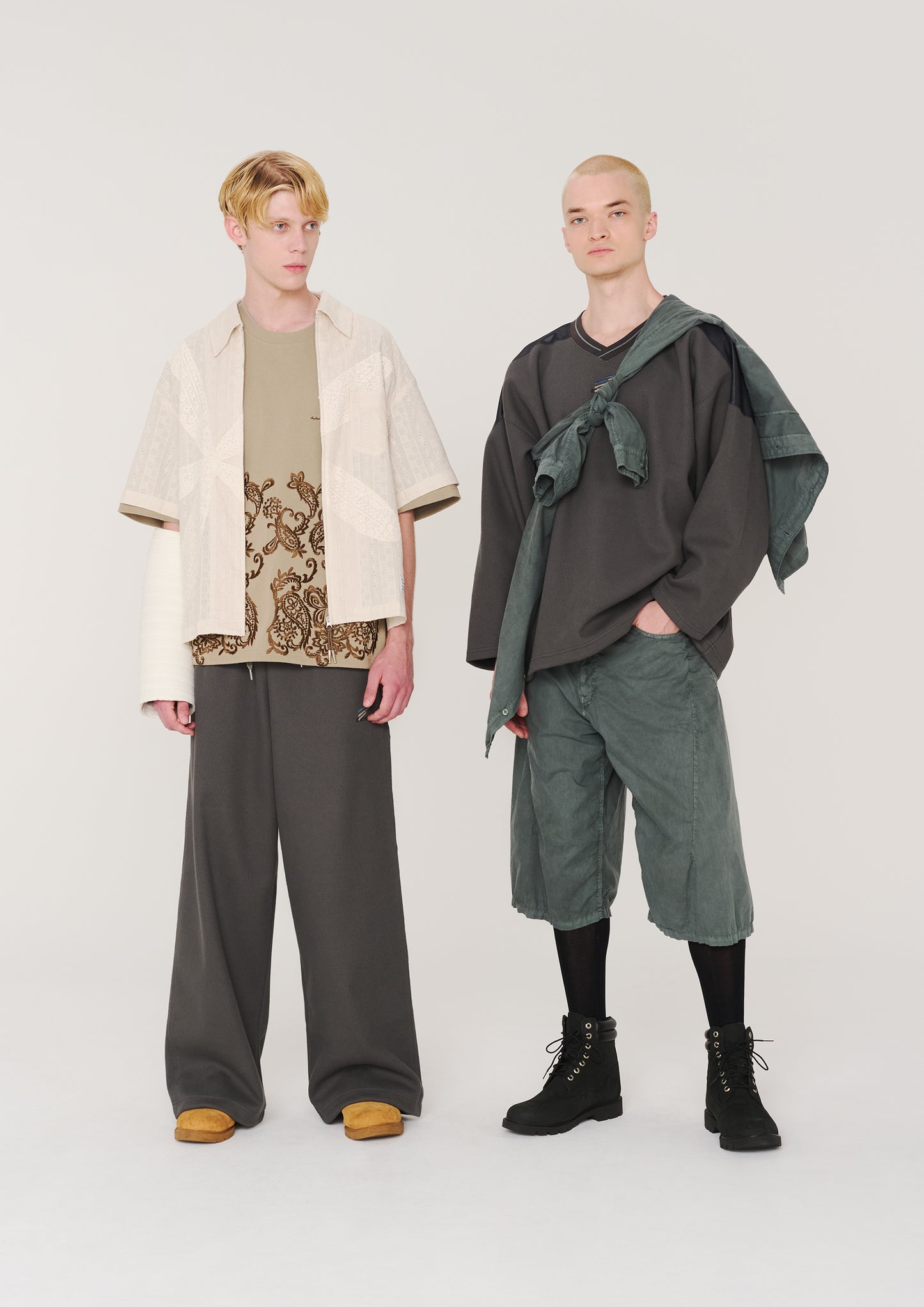 elephant TRIBAL fabrics　odd FLOWER ZIP SHIRT