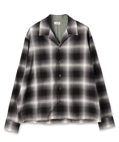 JIEDA　CHECK OPEN COLLAR SHIRT