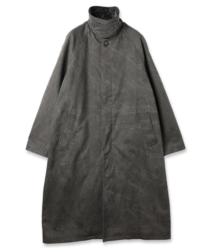 LEATHER COLLAR FADE OVER COAT
