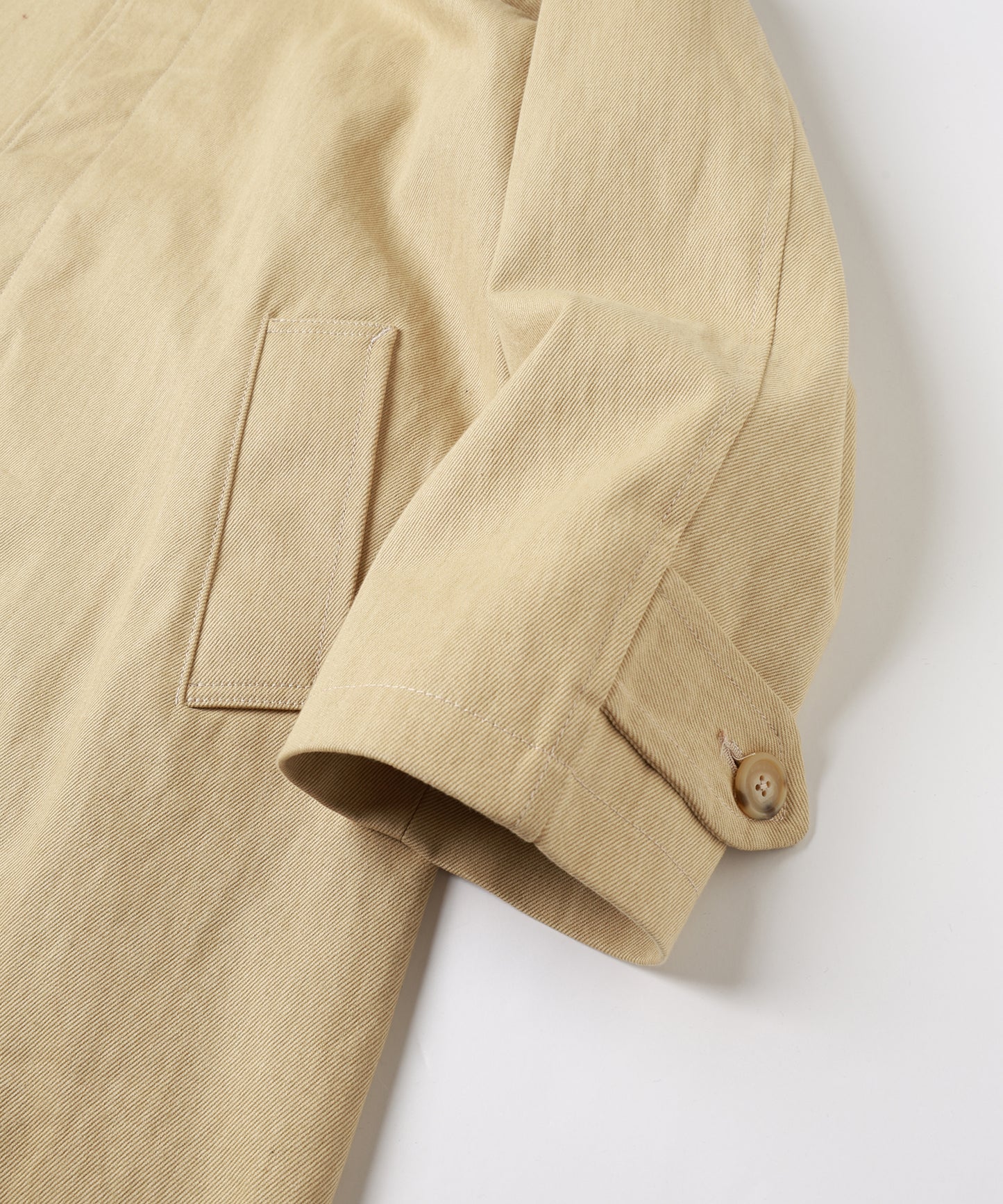 LEATHER COLLAR FADE OVER COAT