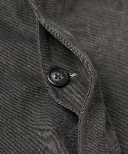LEATHER COLLAR FADE OVER COAT