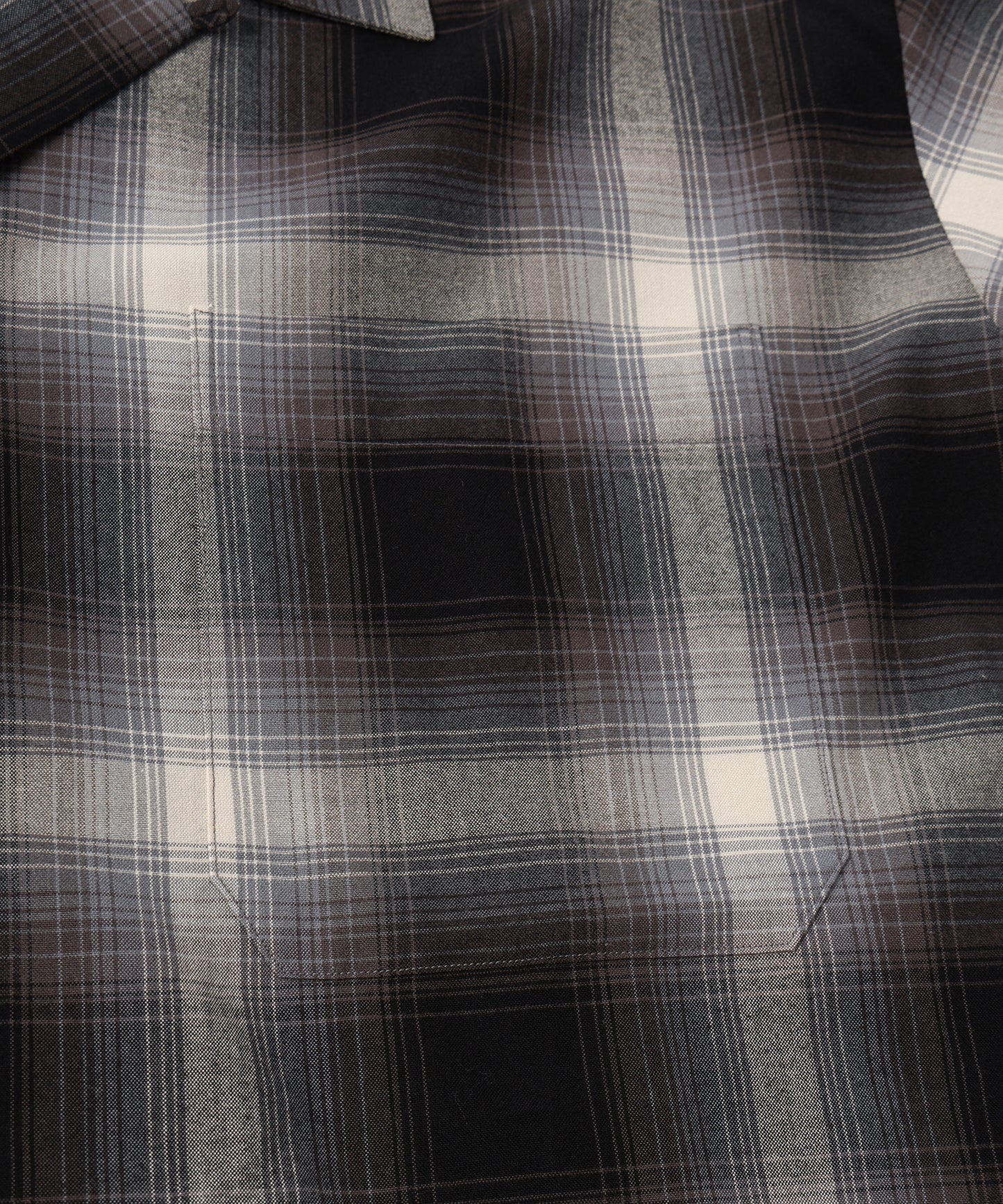 JIEDA　CHECK OPEN COLLAR SHIRT