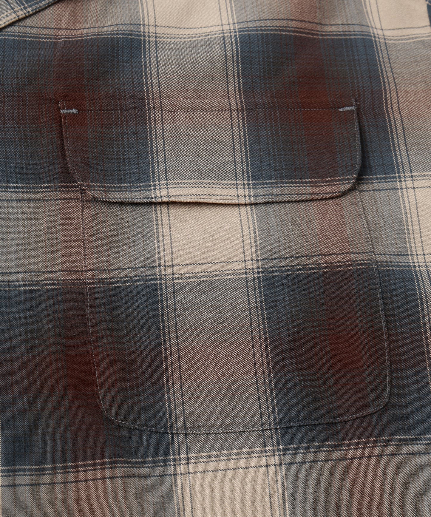 JIEDA　CHECK OPEN COLLAR SHIRT S/S