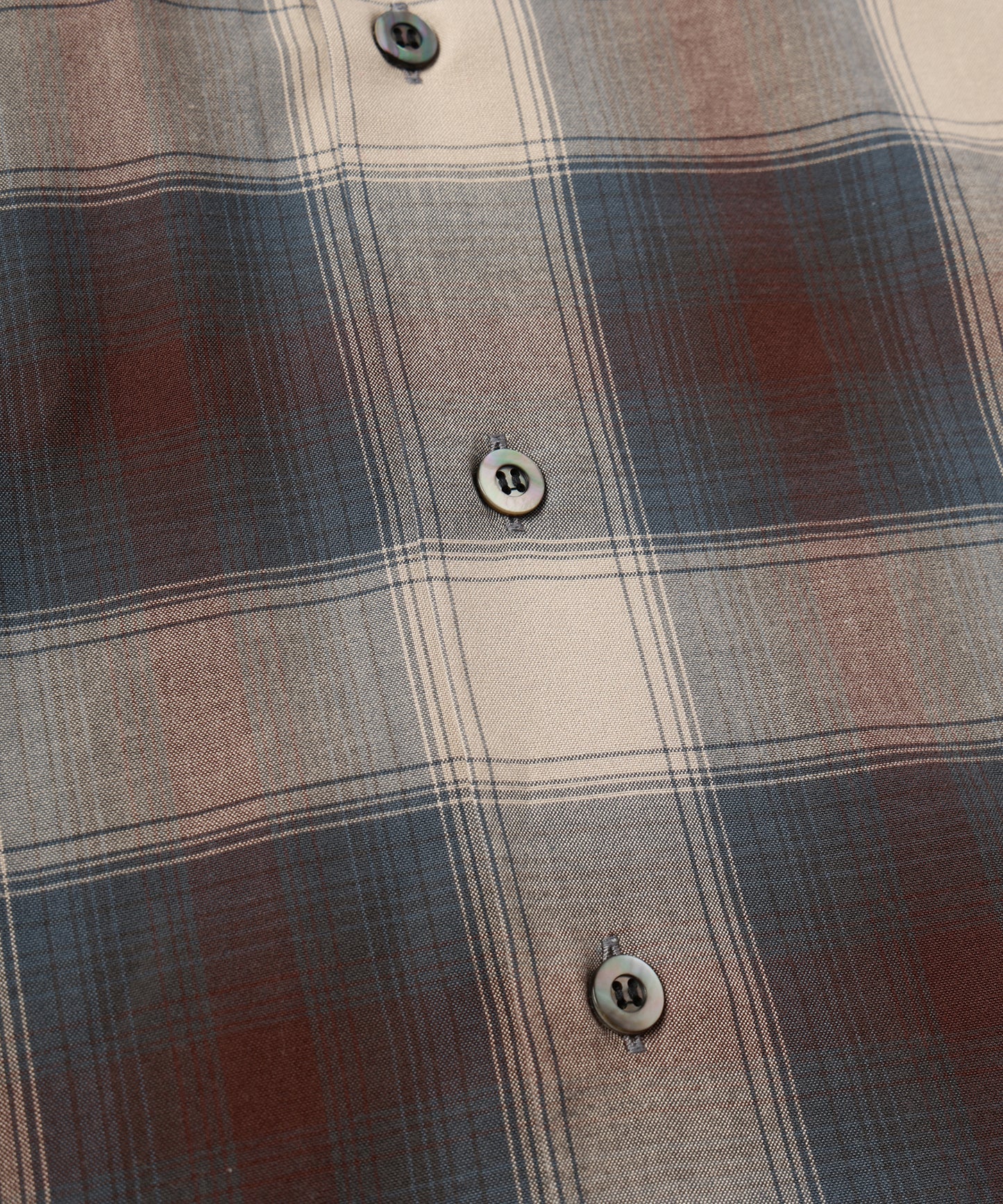 JIEDA　CHECK OPEN COLLAR SHIRT S/S