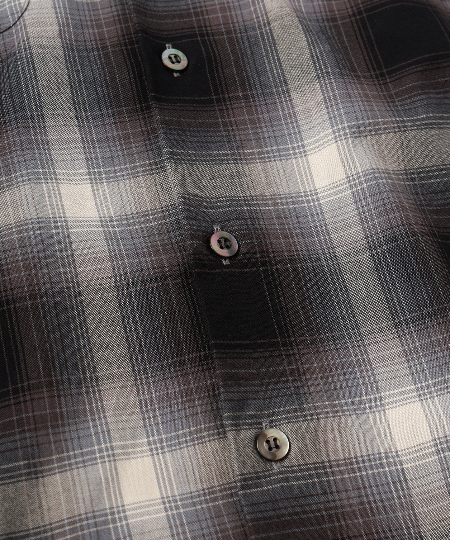 JIEDA　CHECK OPEN COLLAR SHIRT S/S