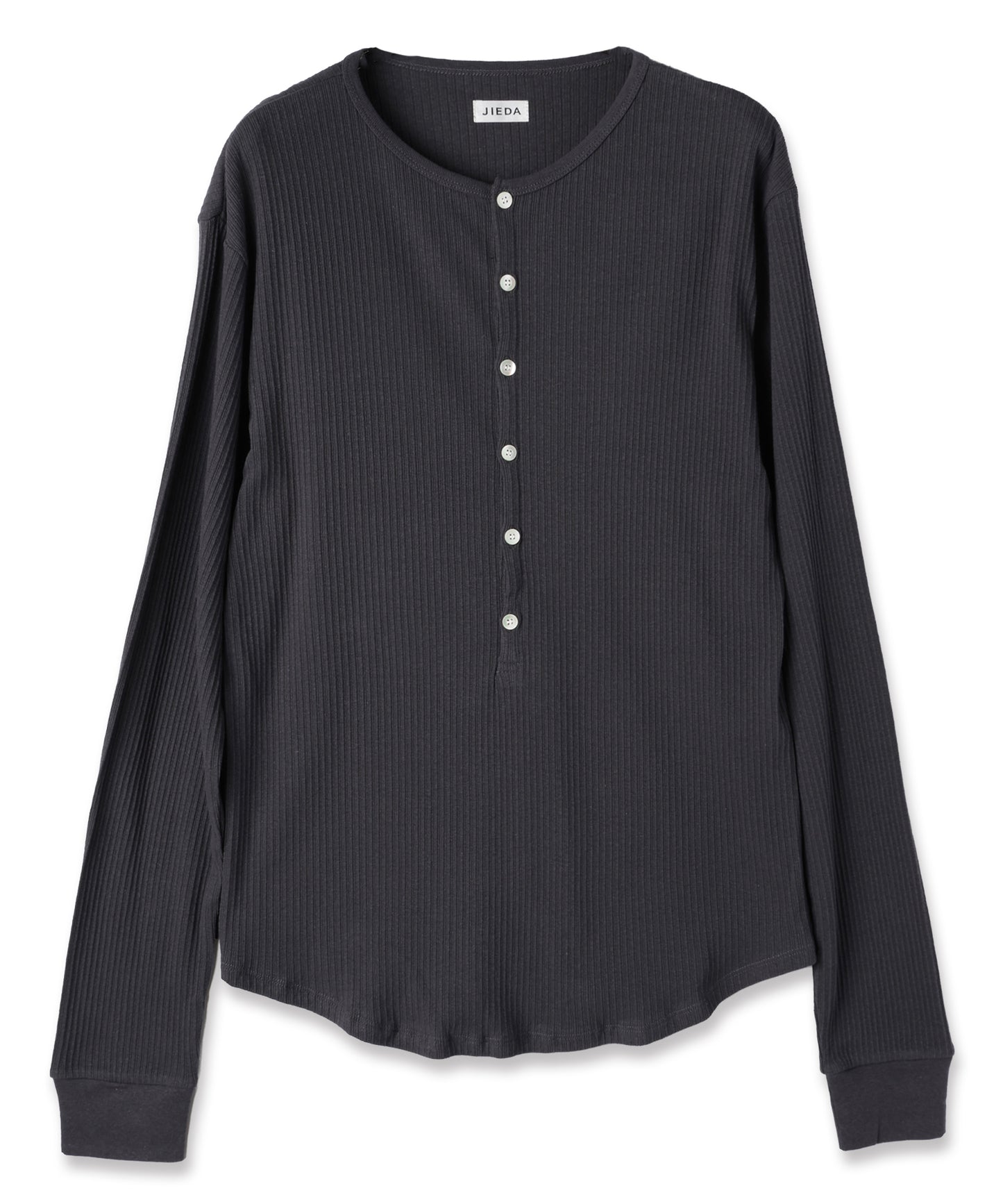JIEDA　VINTAGE LIGHT RIB HENRY NECK L/S