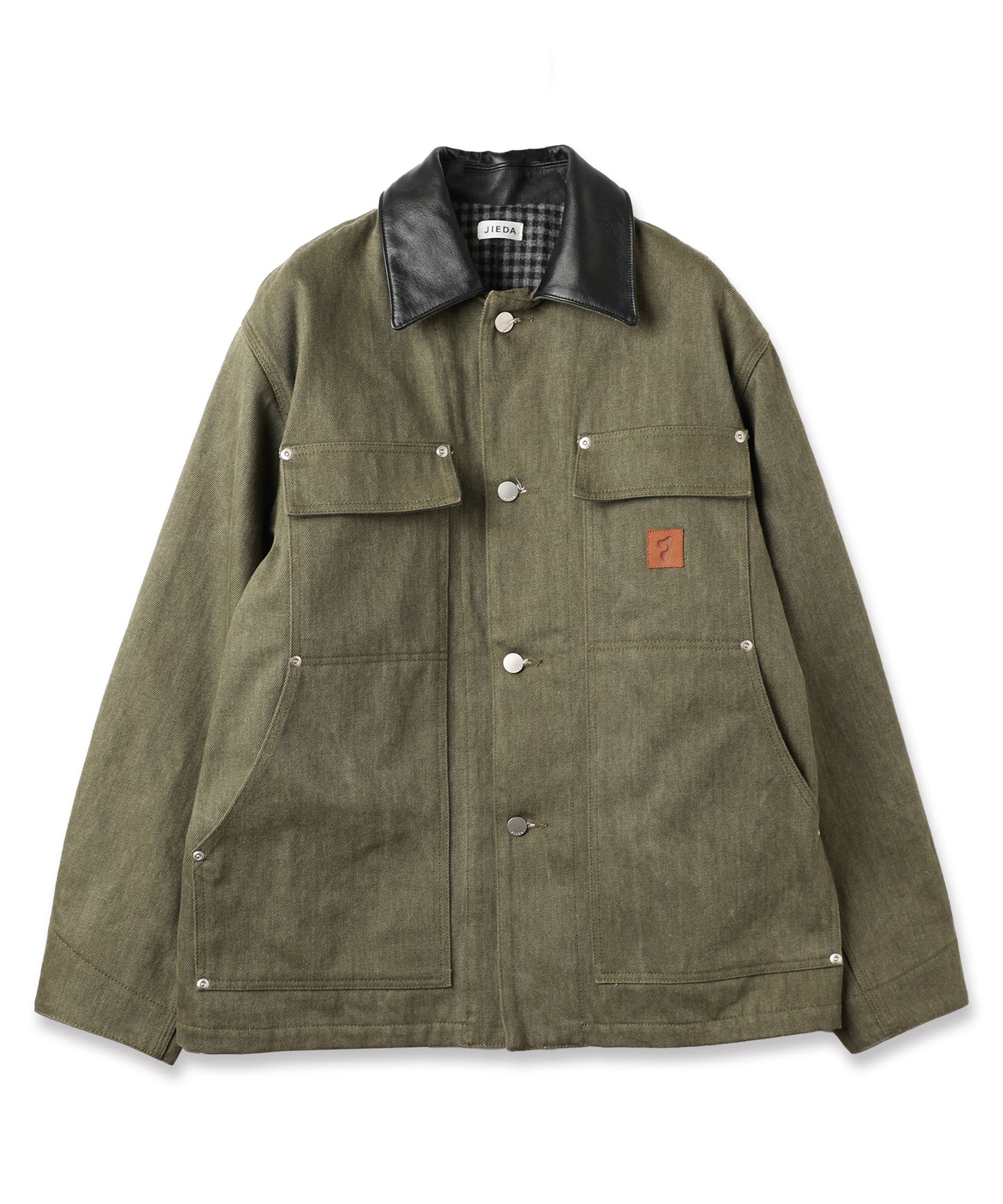 LEATHER COLLAR FADE COVERALL