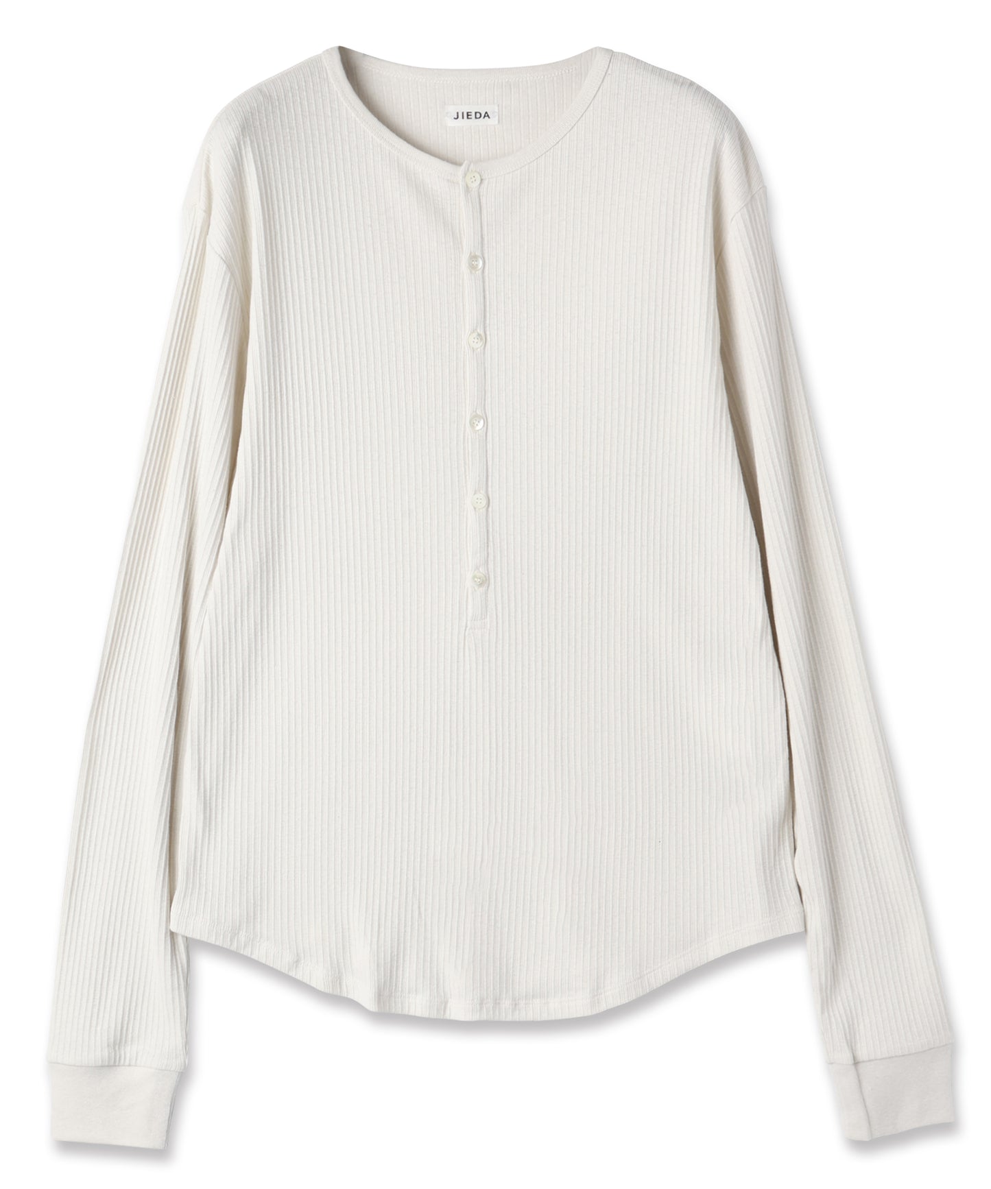 JIEDA　VINTAGE LIGHT RIB HENRY NECK L/S