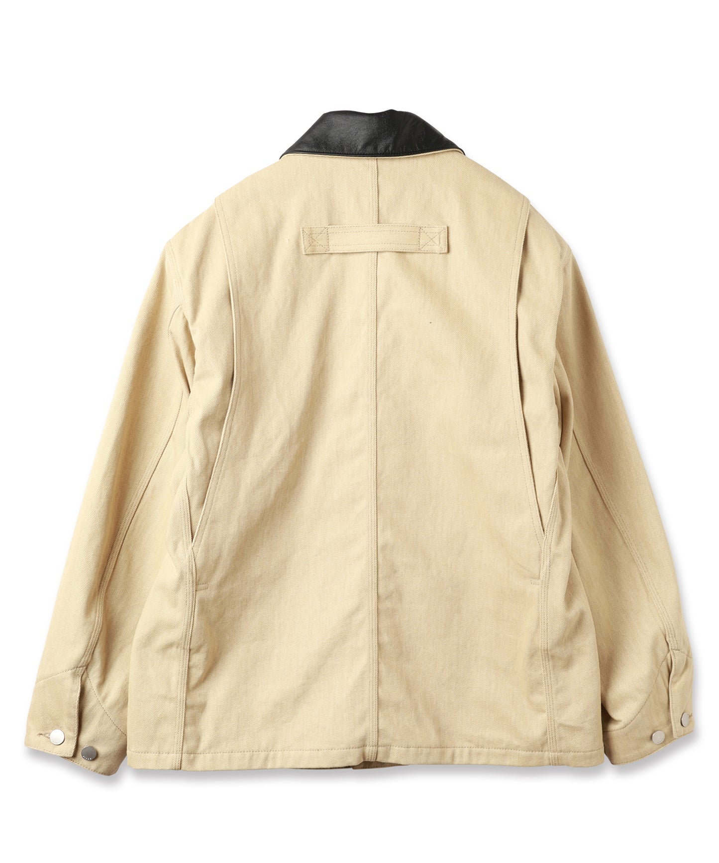 LEATHER COLLAR FADE COVERALL