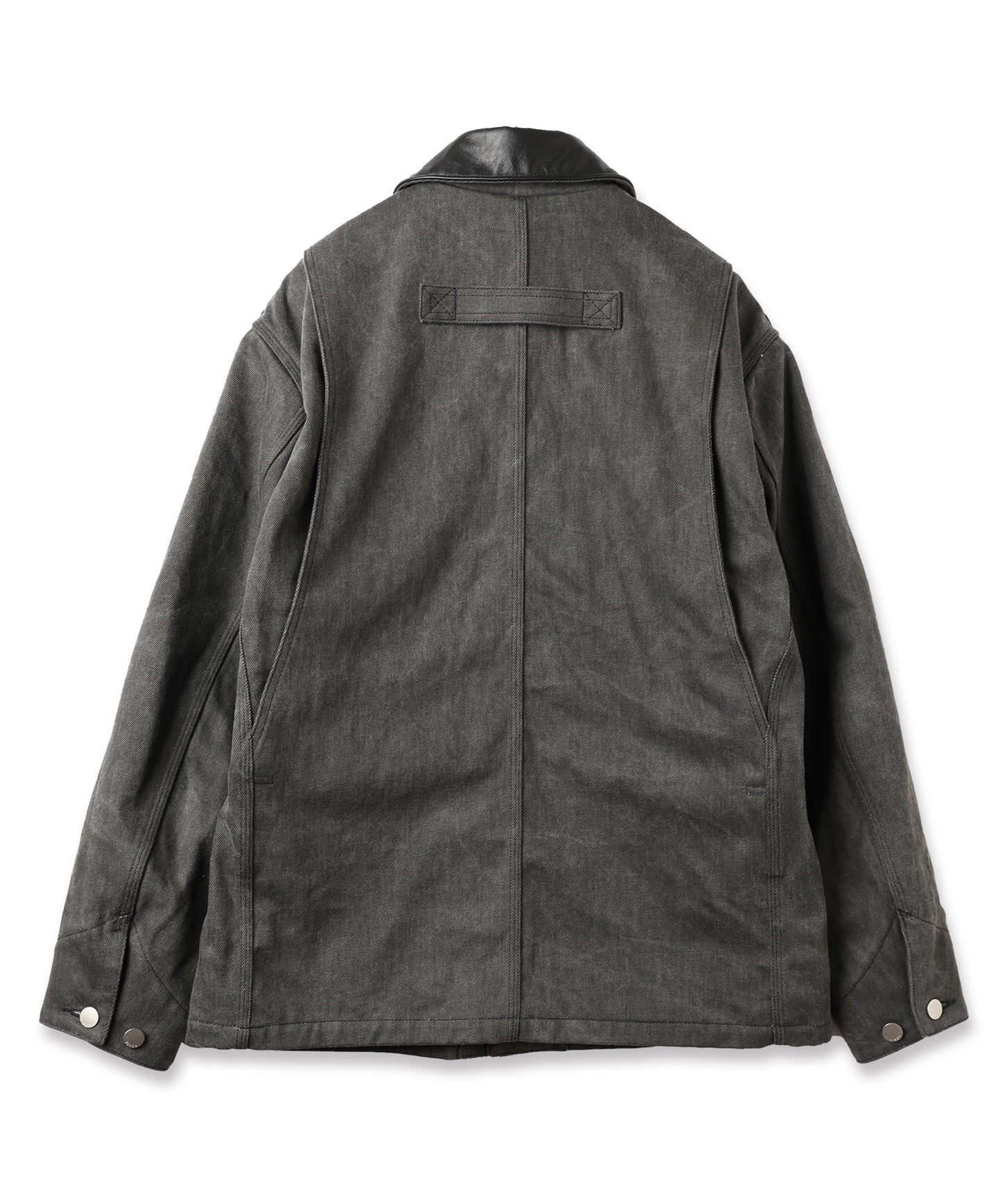 LEATHER COLLAR FADE COVERALL