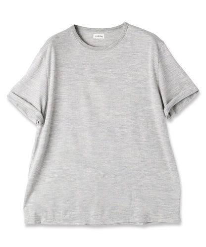 JIEDA　SLEEVE ROLL UP WOOL TEE