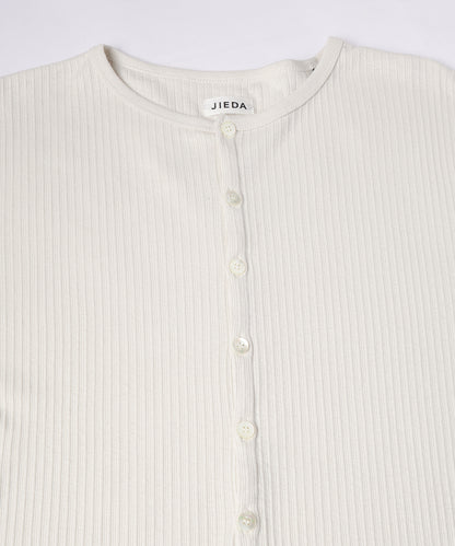 JIEDA　VINTAGE LIGHT RIB HENRY NECK L/S