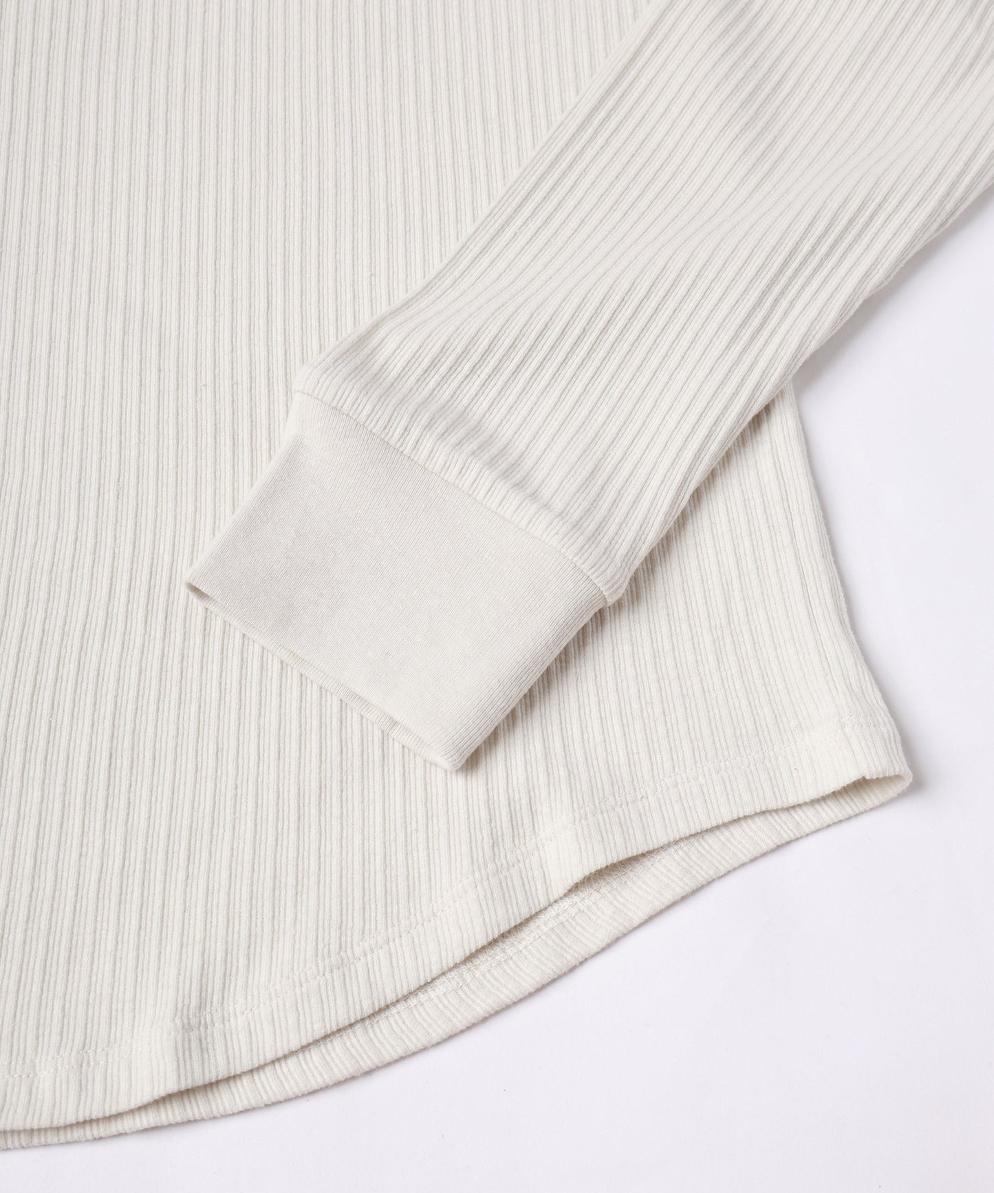 JIEDA　VINTAGE LIGHT RIB HENRY NECK L/S