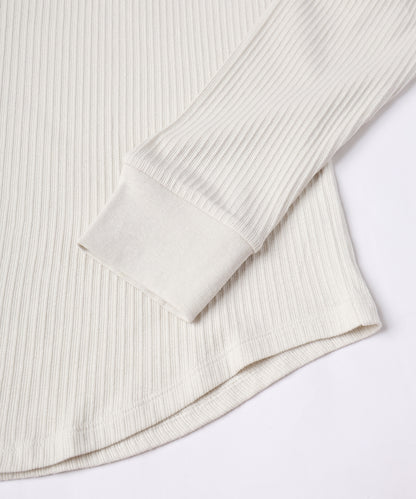 JIEDA　VINTAGE LIGHT RIB HENRY NECK L/S