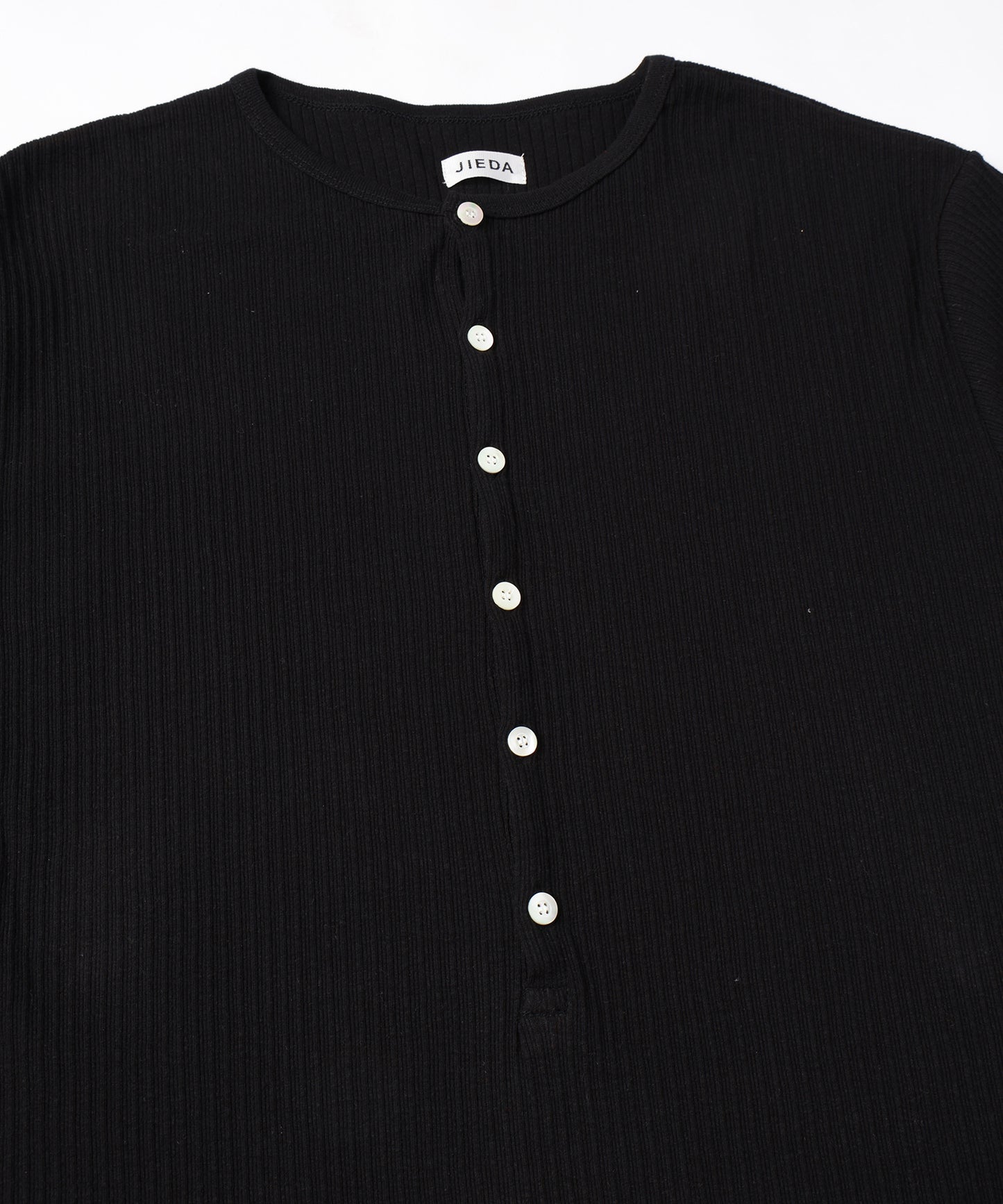 JIEDA　VINTAGE LIGHT RIB HENRY NECK L/S