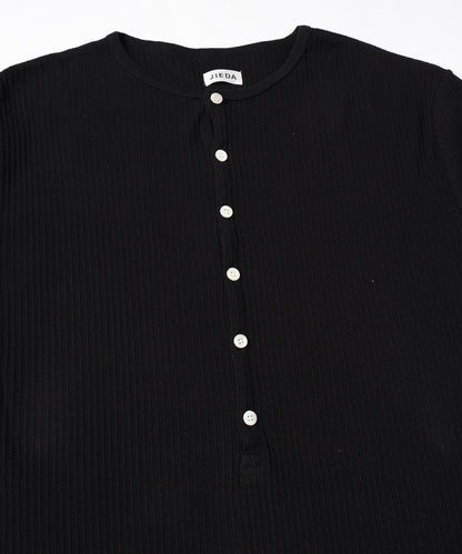 JIEDA　VINTAGE LIGHT RIB HENRY NECK L/S