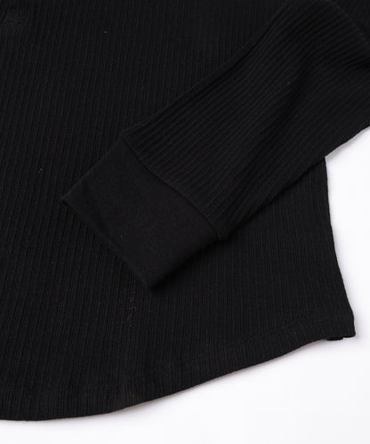 JIEDA　VINTAGE LIGHT RIB HENRY NECK L/S
