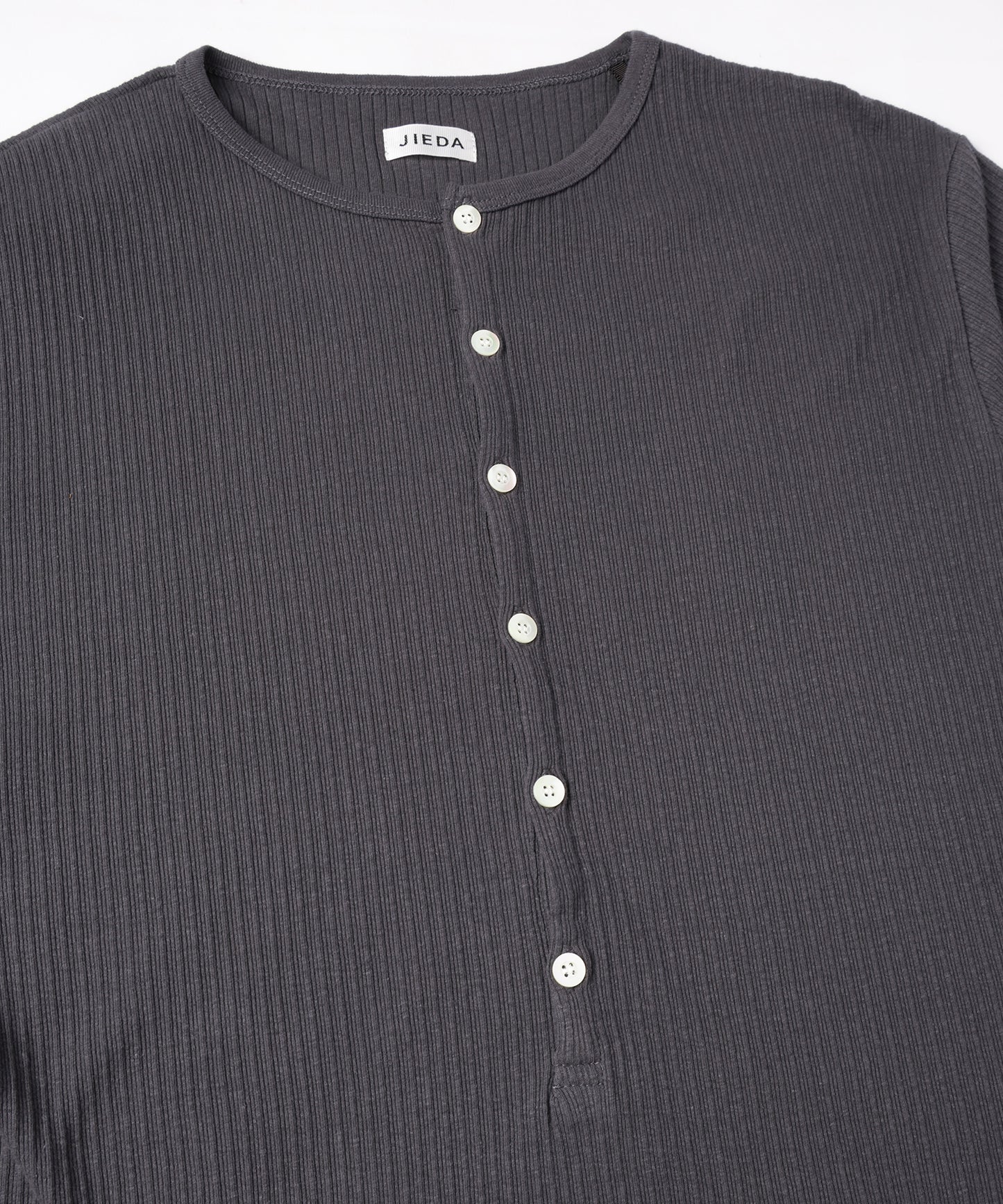 JIEDA　VINTAGE LIGHT RIB HENRY NECK L/S