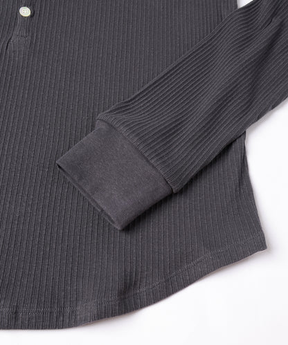 JIEDA　VINTAGE LIGHT RIB HENRY NECK L/S