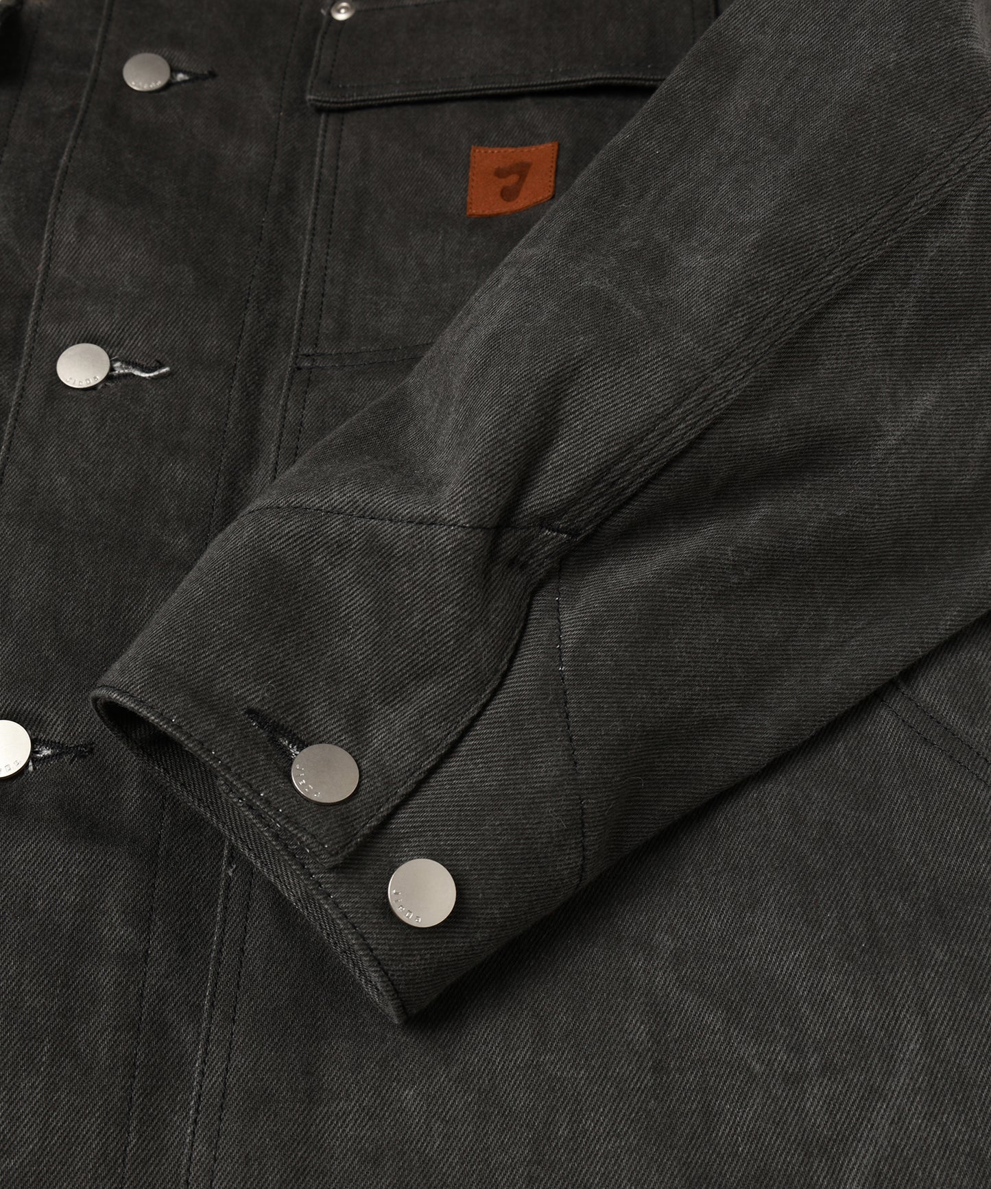 LEATHER COLLAR FADE COVERALL