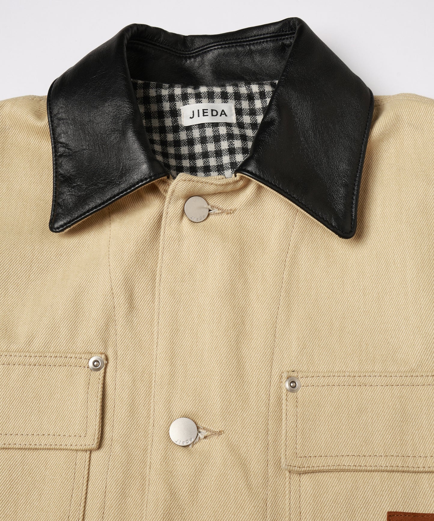 LEATHER COLLAR FADE COVERALL