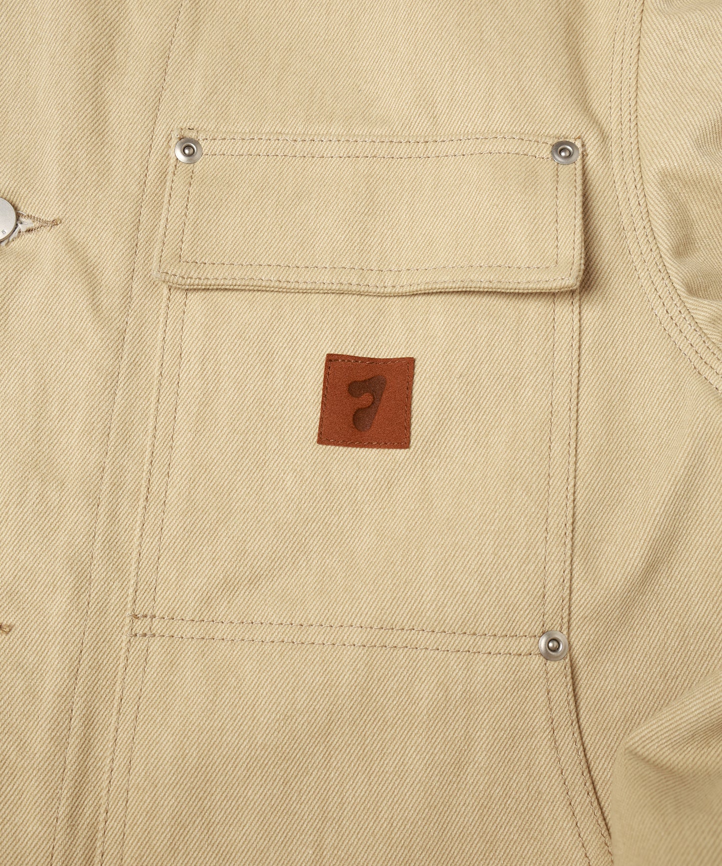 LEATHER COLLAR FADE COVERALL