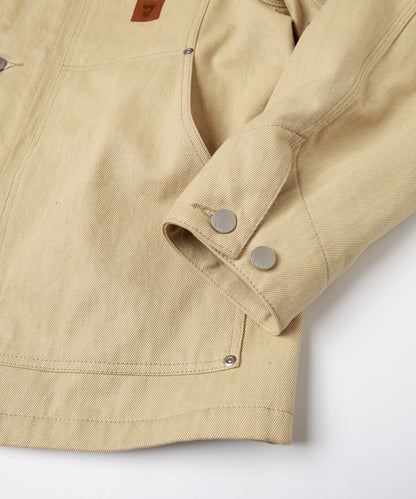 LEATHER COLLAR FADE COVERALL