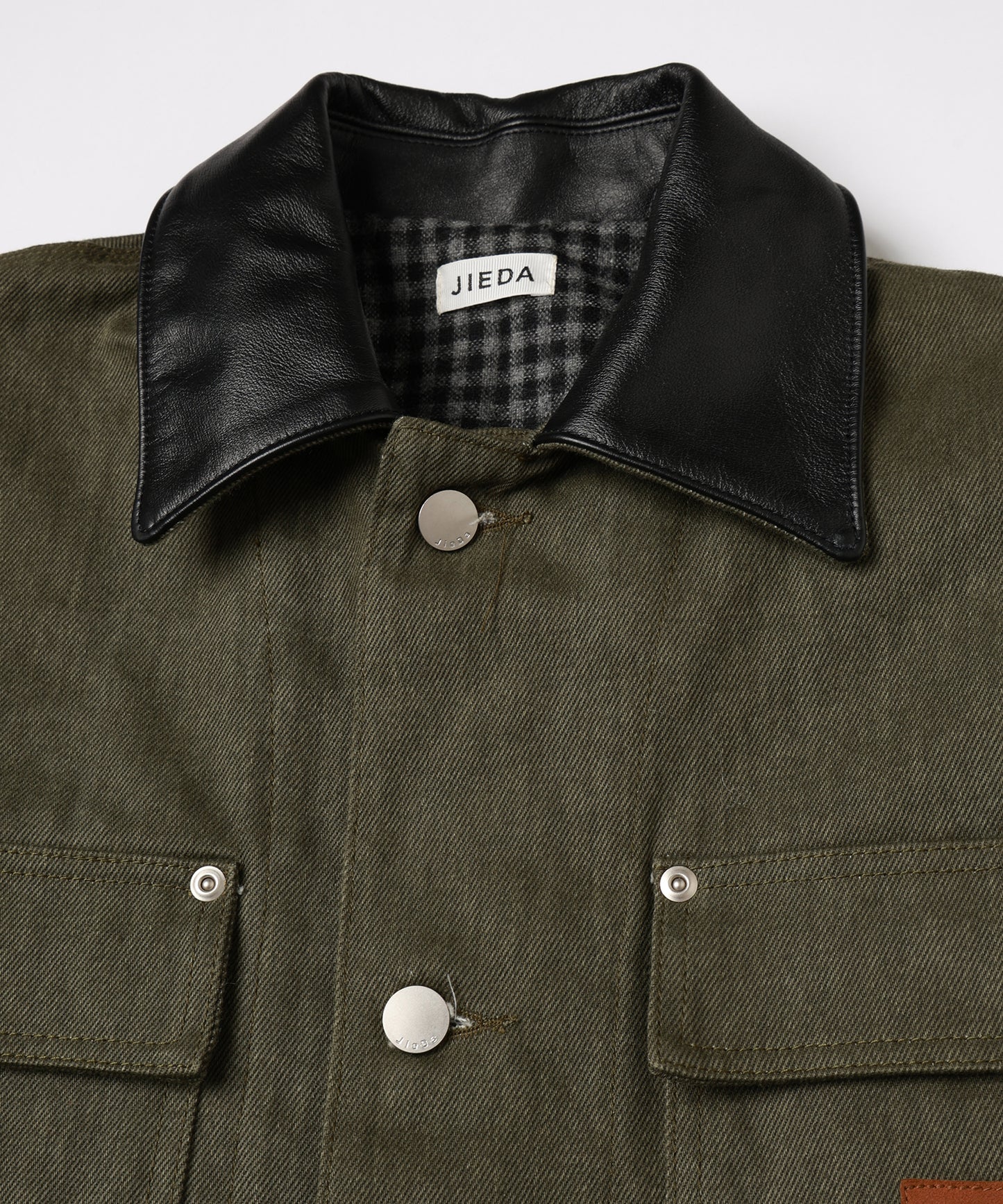 LEATHER COLLAR FADE COVERALL
