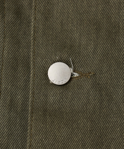 LEATHER COLLAR FADE COVERALL
